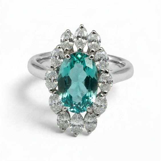 Anello Crivelli Donna PARAIBA in Oro Tormalina verde 2.767 Ct PARAIBACRI - PARAIBACRI